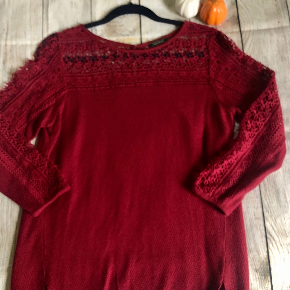 ✨Lucky brand ❤️ Red sweater  ‼️